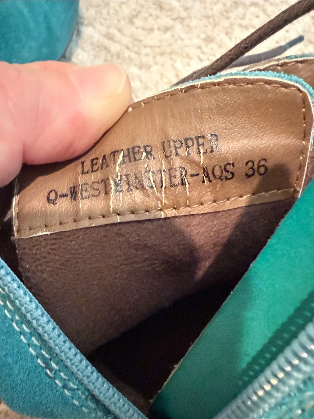 L’Artiste by Spring Step Size 36 US 5.5-6 Rare Westminster Wedge Booties teal